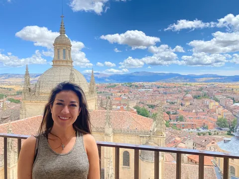 Adriana exploring the streets of Segovia, Spain